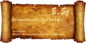Brunovszki Szilvia névjegykártya